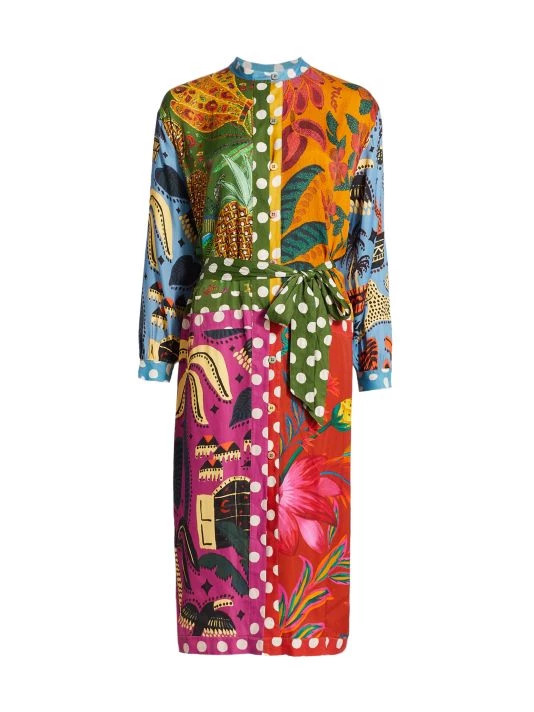 Farm Rio Earth Rainbow Shirtdress 3 Farm Rio Earth Rainbow Shirtdress