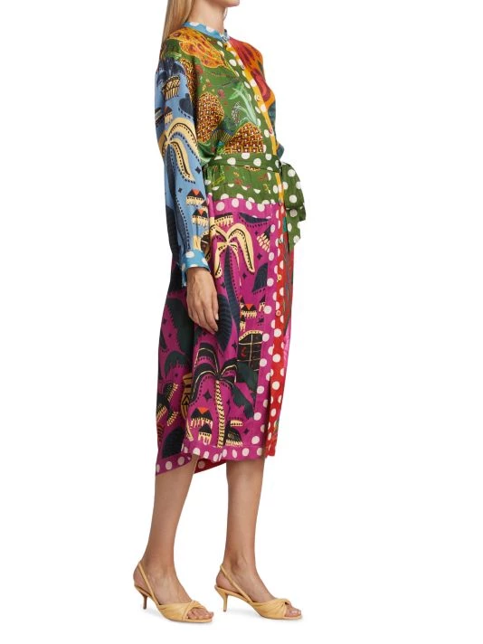 Farm Rio Earth Rainbow Shirtdress 6 Farm Rio Earth Rainbow Shirtdress - Image 4