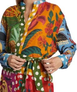 Farm Rio Earth Rainbow Shirtdress 14 Farm Rio Earth Rainbow Shirtdress -Farm Rio And Pom Pom at Home Sales unnamed file 1011