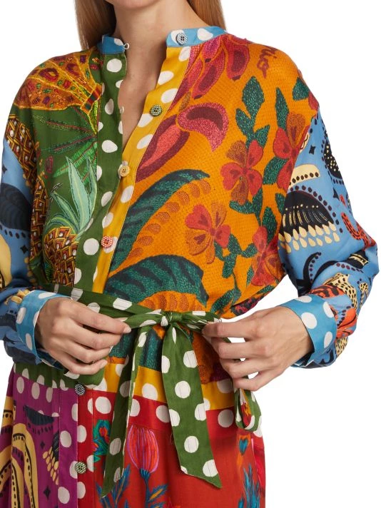 Farm Rio Earth Rainbow Shirtdress 8 Farm Rio Earth Rainbow Shirtdress - Image 6