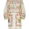 Farm Rio Delicate Forest Scarves Billowy-Sleeve Embroidered Minidress -Farm Rio And Pom Pom at Home Sales unnamed file 103
