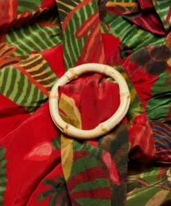 Farm Rio Red Forest Birds Belted Midi-Dress -Farm Rio And Pom Pom at Home Sales unnamed file 1081