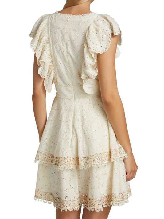 Farm Rio Eyelet Beaded Mini Dress 7 Farm Rio Eyelet Beaded Mini Dress - Image 5