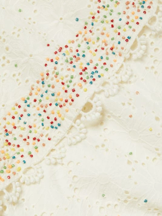 Farm Rio Eyelet Beaded Mini Dress 9 Farm Rio Eyelet Beaded Mini Dress - Image 7