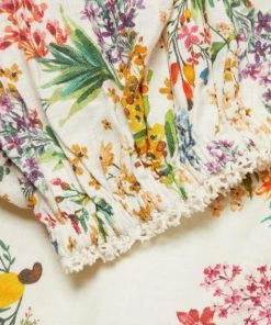 Farm Rio Delicate Forest Scarves Billowy-Sleeve Embroidered Minidress -Farm Rio And Pom Pom at Home Sales unnamed file 109