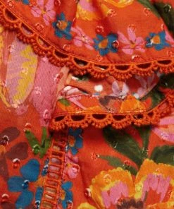 Farm Rio Red Spring Bananas Ruffle Blouse -Farm Rio And Pom Pom at Home Sales unnamed file 1095