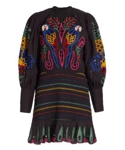 Farm Rio Tapestry Embroidered Minidress