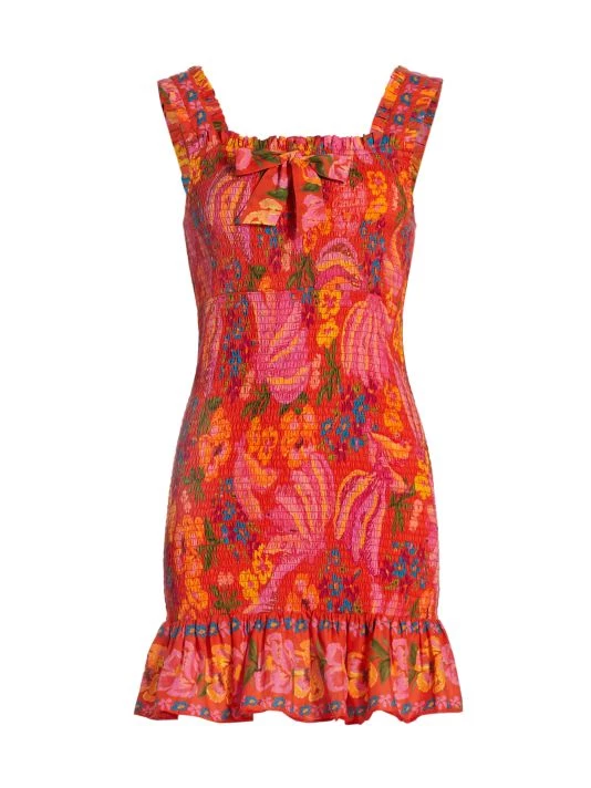 Farm Rio Red Spring Bananas Mini Dress 2 Farm Rio Red Spring Bananas Mini Dress