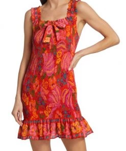 Farm Rio Red Spring Bananas Mini Dress 10 Farm Rio Red Spring Bananas Mini Dress -Farm Rio And Pom Pom at Home Sales unnamed file 1111