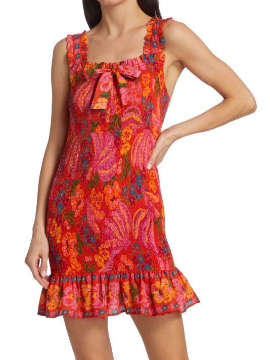 Farm Rio Red Spring Bananas Mini Dress 4 Farm Rio Red Spring Bananas Mini Dress - Image 3