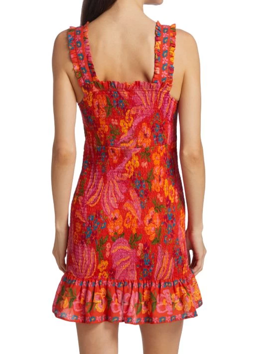 Farm Rio Red Spring Bananas Mini Dress 6 Farm Rio Red Spring Bananas Mini Dress - Image 5