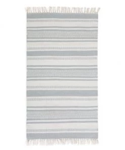 Pom Pom At Home Calypso Flatweave Cotton Rug Nordic Blue
