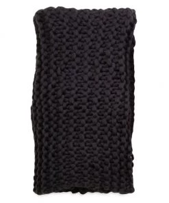 Pom Pom At Home Finn Hand-Knit Throw Blanket Silver