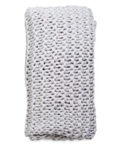 Pom Pom At Home Finn Hand-Knit Throw Blanket Silver -Farm Rio And Pom Pom at Home Sales unnamed file 1233