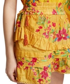 Farm Rio Flower Dream Ruffle Mini Skirt -Farm Rio And Pom Pom at Home Sales unnamed file 128