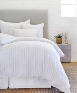 Pom Pom At Home Blake Linen Striped Duvet Cream Gray -Farm Rio And Pom Pom at Home Sales unnamed file 1309