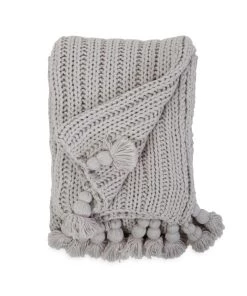 Pom Pom At Home Anacapa Oversized Throw Blanket Light Grey -Farm Rio And Pom Pom at Home Sales unnamed file 1332