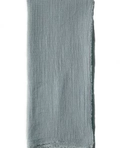 Pom Pom At Home Venice Oversized Linen Throw Blanket Ocean