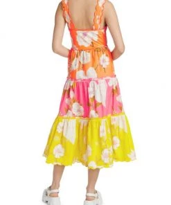 Farm Rio Tiered Colorblocked Floral Midi-Dress 13 Farm Rio Tiered Colorblocked Floral Midi-Dress -Farm Rio And Pom Pom at Home Sales unnamed file 134
