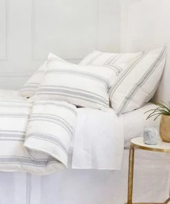 Pom Pom At Home Jackson Striped Duvet Cover Cream Grey -Farm Rio And Pom Pom at Home Sales unnamed file 1354