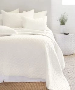 Pom Pom At Home Hampton Quilted Linen Pillow Flax