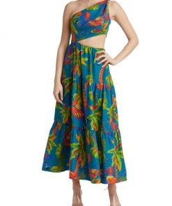 Farm Rio Sunny Day Asymmetric Maxi Dress -Farm Rio And Pom Pom at Home Sales unnamed file 139