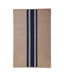 Pom Pom At Home Beachwood Striped Wool & Jute Rug Ivory Black