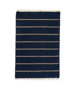 Pom Pom At Home Warby Wool Runner Rug Navy