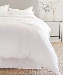 Pom Pom At Home Parker Linen Duvet Cover & Standard Sham Set Cream