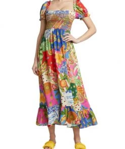 Farm Rio Sunny Mix Midi-Dress -Farm Rio And Pom Pom at Home Sales unnamed file 146