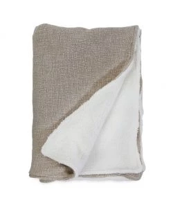 Pom Pom At Home Humboldt Cotton-Linen Throw Blanket Sky