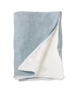 Pom Pom At Home Humboldt Cotton-Linen Throw Blanket Sky -Farm Rio And Pom Pom at Home Sales unnamed file 1467