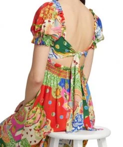 Farm Rio Sunny Mix Midi-Dress -Farm Rio And Pom Pom at Home Sales unnamed file 149