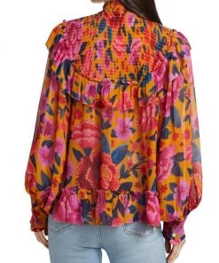 Farm Rio Floral Dream Smocked Blouse 13 Farm Rio Floral Dream Smocked Blouse -Farm Rio And Pom Pom at Home Sales unnamed file 162