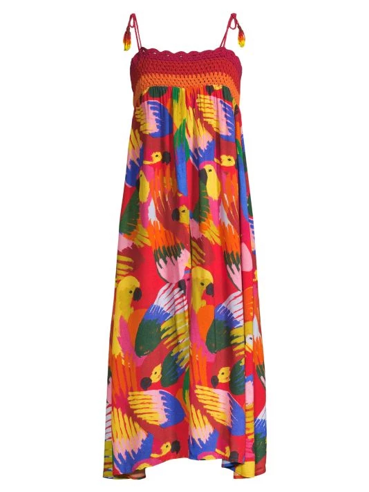 Farm Rio Macaw Party Crochet Cover-Up 3 Farm Rio Macaw Party Crochet Cover-Up