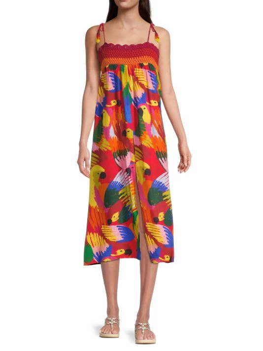 Farm Rio Macaw Party Crochet Cover-Up 4 Farm Rio Macaw Party Crochet Cover-Up - Image 2