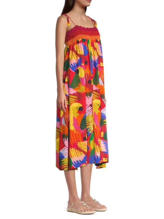 Farm Rio Macaw Party Crochet Cover-Up 6 Farm Rio Macaw Party Crochet Cover-Up - Image 4