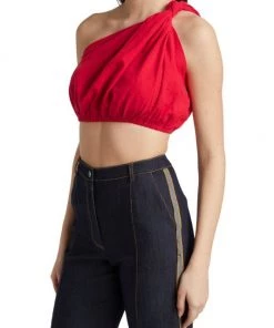Farm Rio Red Knot Cropped Top -Farm Rio And Pom Pom at Home Sales unnamed file 185