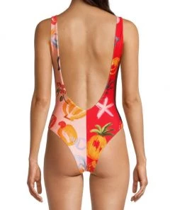Farm Rio Mixed Fruits Ocean One-Piece Swimsuit -Farm Rio And Pom Pom at Home Sales unnamed file 193