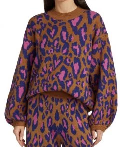 Farm Rio Leopard Pop Caramel Sweater -Farm Rio And Pom Pom at Home Sales unnamed file 2
