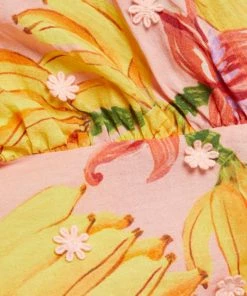 Farm Rio Banana Taste Puff-Sleeve Blouse -Farm Rio And Pom Pom at Home Sales unnamed file 201