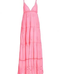 Farm Rio Cotton Tiered Maxi Dress
