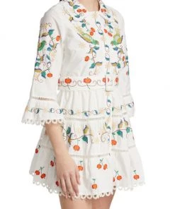 Farm Rio Pitanga Embroidered Belted Minidress -Farm Rio And Pom Pom at Home Sales unnamed file 212