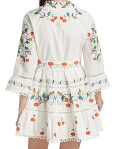 Farm Rio Pitanga Embroidered Belted Minidress -Farm Rio And Pom Pom at Home Sales unnamed file 213