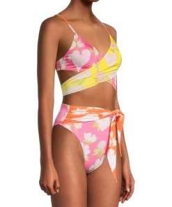 Farm Rio Neon Garden Crossover Bikini Top -Farm Rio And Pom Pom at Home Sales unnamed file 219