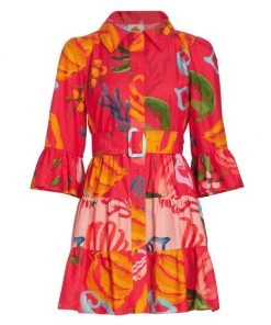 Farm Rio Mixed Fruits Ocean Mini Dress