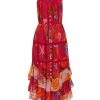 Farm Rio Mixed Fruits Ocean Tiered Midi-Dress -Farm Rio And Pom Pom at Home Sales unnamed file 231