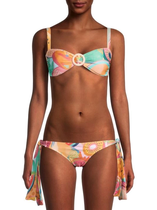 Farm Rio Summery Salad O-Ring Bikini Top 5 Farm Rio Summery Salad O-Ring Bikini Top - Image 3