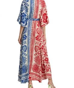 Farm Rio Pineapple Garden Two-Toned Wrap Dress -Farm Rio And Pom Pom at Home Sales unnamed file 289