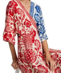 Farm Rio Pineapple Garden Two-Toned Wrap Dress -Farm Rio And Pom Pom at Home Sales unnamed file 290